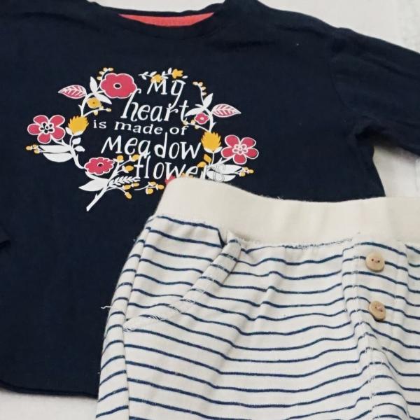 Langarmshirt von Impidimpi mit Sweathose von Zara Gr. 62 (957)